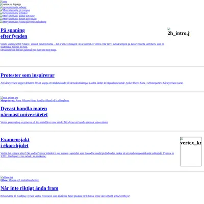 vertex.nu startsida 2011