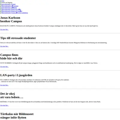 vertex.nu startsida 2012