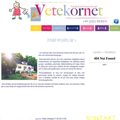 Vetekornet startsida 2015