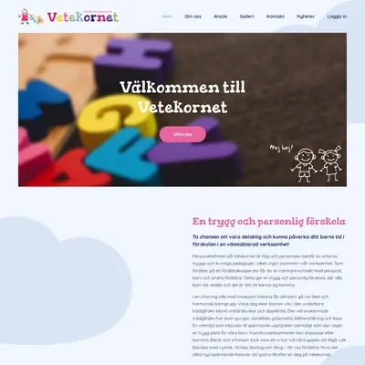Vetekornet startsida 2024