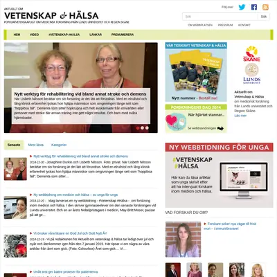 Ny Vetenskap startsida 2015