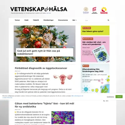 Ny Vetenskap startsida 2023