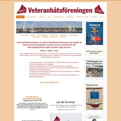 VETERANBÅTEN startsida 2019