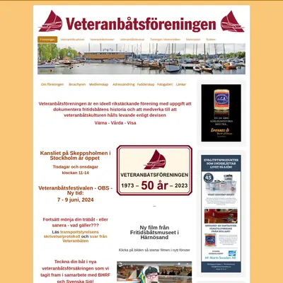 VETERANBÅTEN startsida 2024