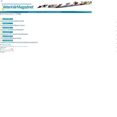 Veterinärmagazinet startsida 2010