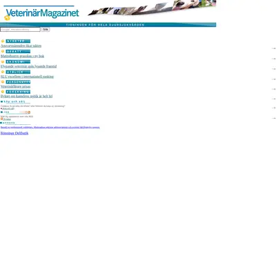 Veterinärmagazinet startsida 2011