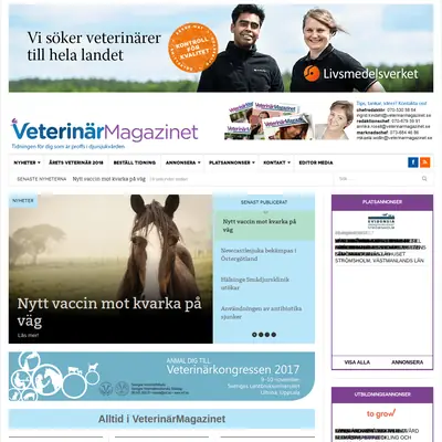 Veterinärmagazinet startsida 2017