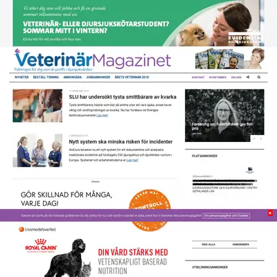 Veterinärmagazinet startsida 2019