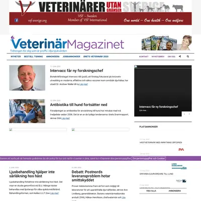 Veterinärmagazinet startsida 2020