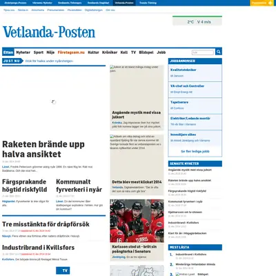 Vetlanda-Posten e-postutskick startsida 2015
