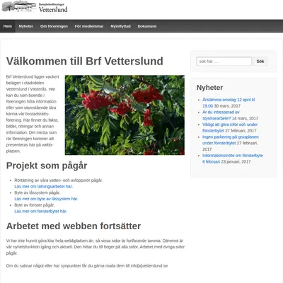 VETTERSLUNDAREN startsida 2017