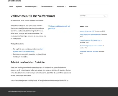 VETTERSLUNDAREN startsida 2022