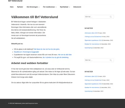 VETTERSLUNDAREN startsida 2023