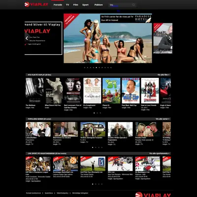 Viaplay.dk startsida 2011