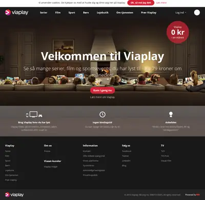 Viaplay.dk startsida 2015