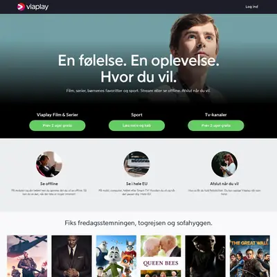 Viaplay.dk startsida 2022
