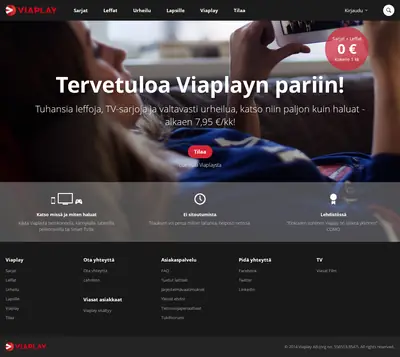 viaplay.fi startsida 2014