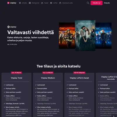 viaplay.fi startsida 2026