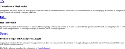 viaplay.se startsida 2011