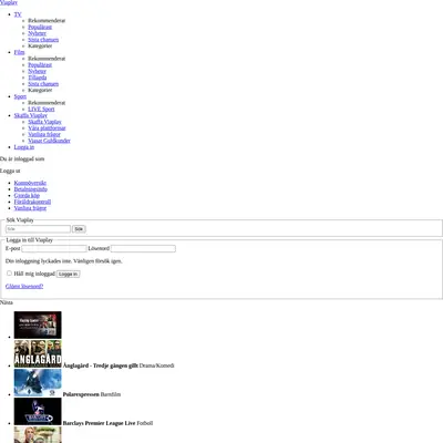 viaplay.se startsida 2012