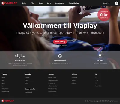 viaplay.se startsida 2014
