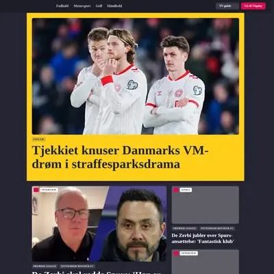 Viaplay Sports News startsida 2026