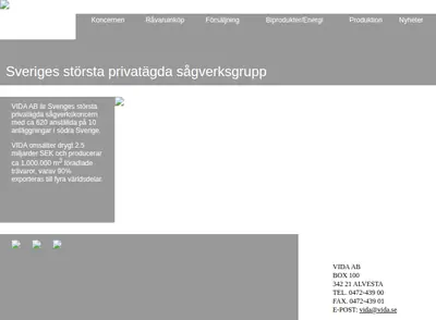 Vida Nytt startsida 2006