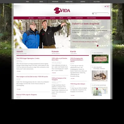 Vida Nytt startsida 2013