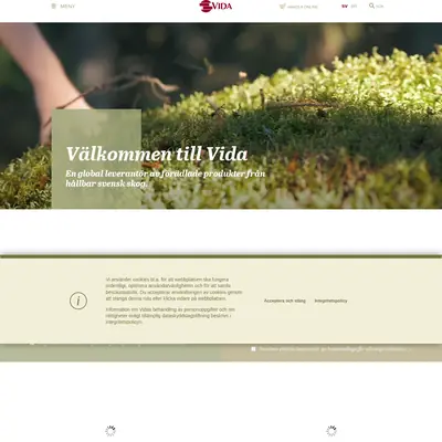 Vida Nytt startsida 2020
