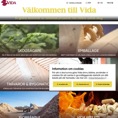 Vida Nytt startsida 2025