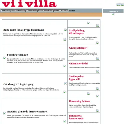 Vi i Villa startsida 2000