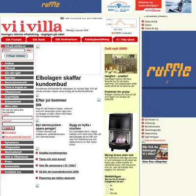 Vi i Villa startsida 2005