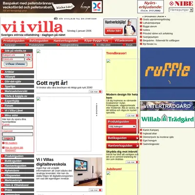 Vi i Villa startsida 2006