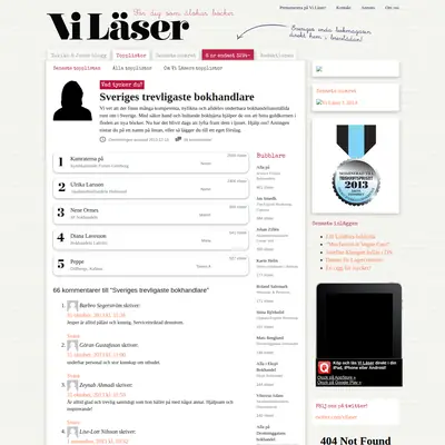 Vi Läser startsida 2014