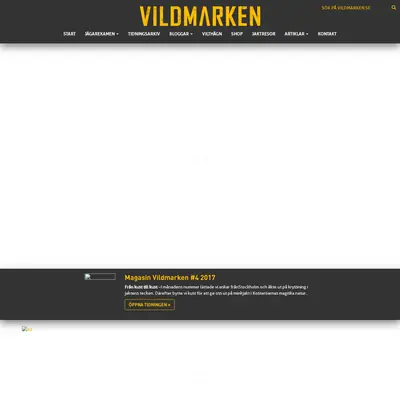 MAGASINET VILDMARK startsida 2017