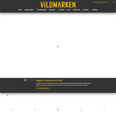 MAGASINET VILDMARK startsida 2018