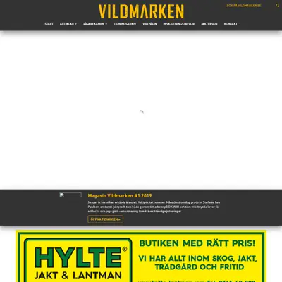 MAGASINET VILDMARK startsida 2019
