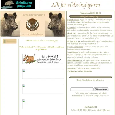 Vildsvin startsida 2003