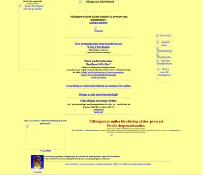 Villaägarnas nyhetsbrev startsida 2001