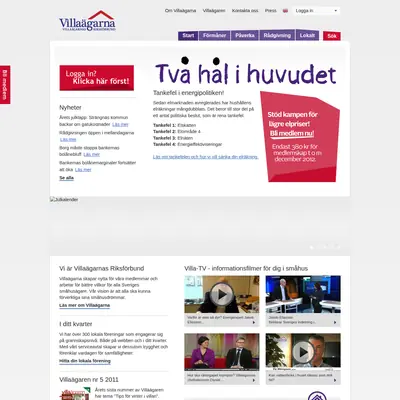 Villaägarnas nyhetsbrev startsida 2012