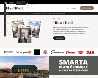 www.villalivsstil.se startsida 2026