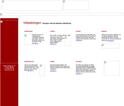 Villatidningen startsida 2003