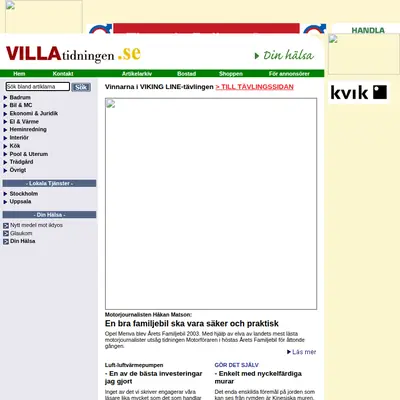 Villatidningen startsida 2004
