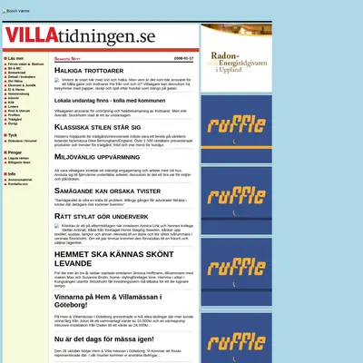 Villatidningen startsida 2008