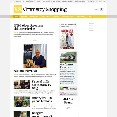 Vimmerby Shopping startsida 2018