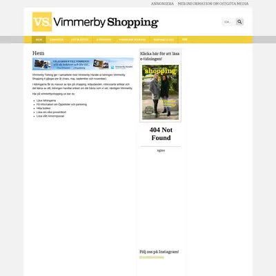 Vimmerby Shopping startsida 2019