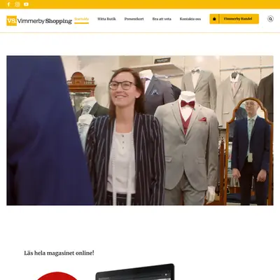 Vimmerby Shopping startsida 2020