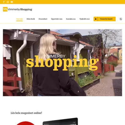 Vimmerby Shopping startsida 2021