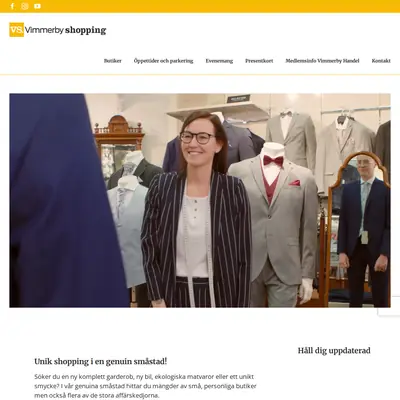 Vimmerby Shopping startsida 2026