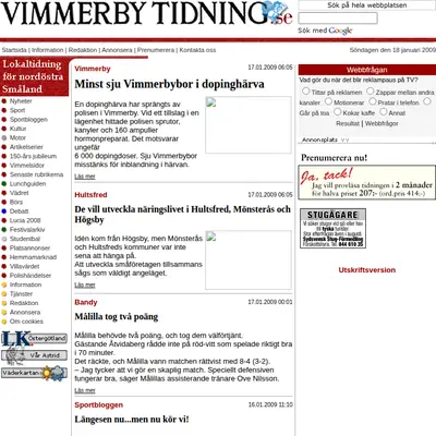 vimmerbytidning.se startsida 2009